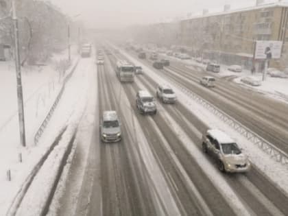 На регион передали еще один мощный снегопад с дождем