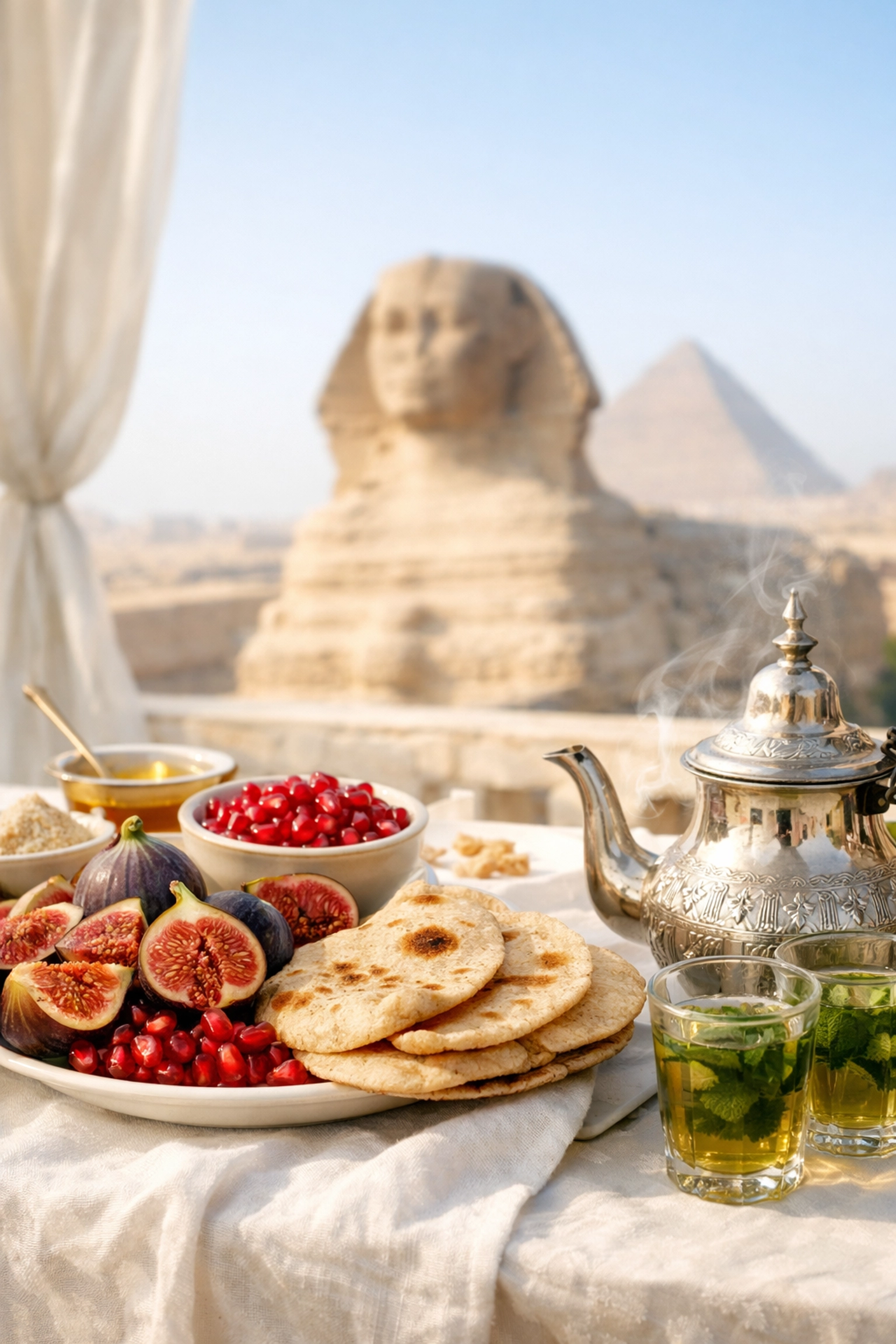 Luxury breakfast with Sphinx view