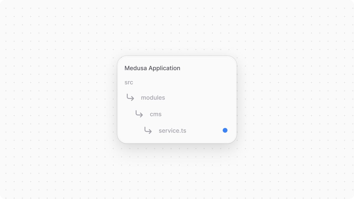 Directory structure after adding the CMS Module's service