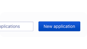Click on New application button at the top right