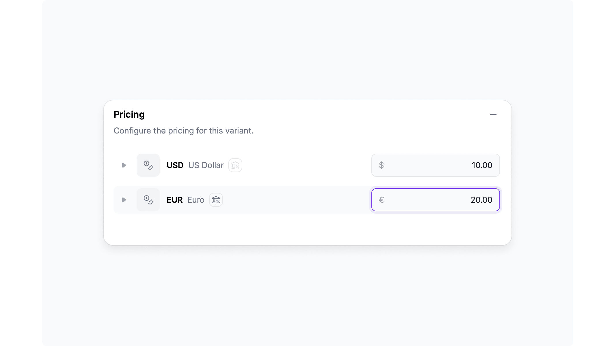 Tax-inclusive pricing demo