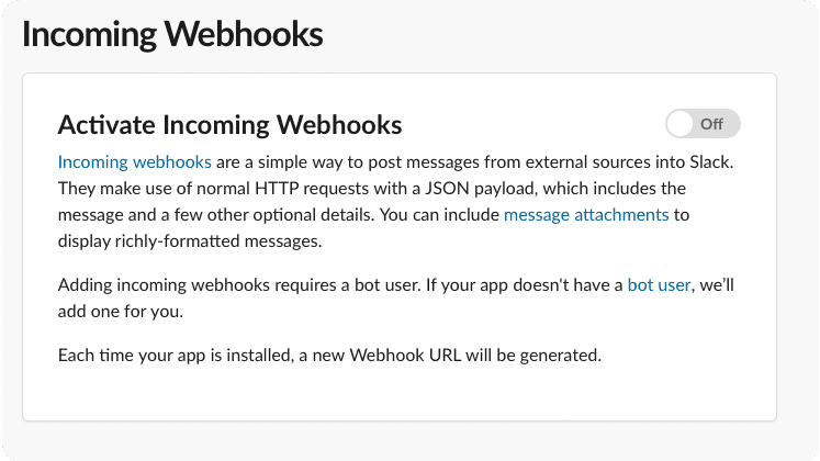 Incoming Webhooks