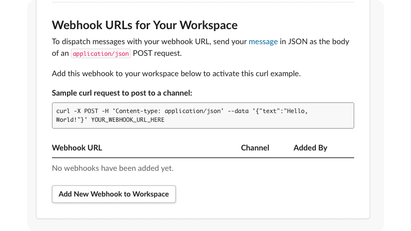Add New Webhook