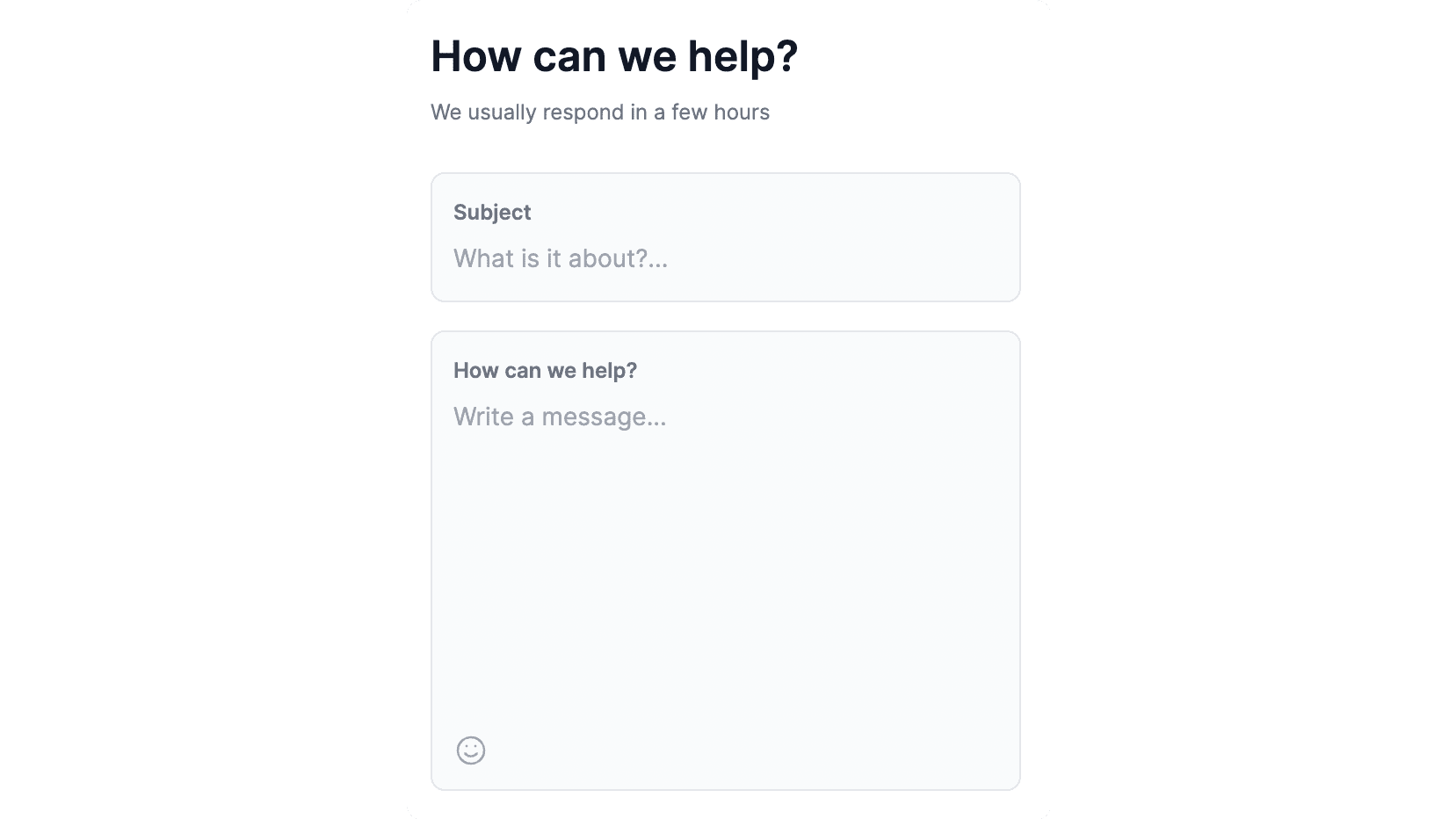 Get Help Form