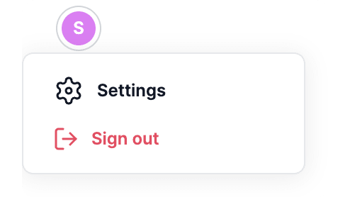 Quick Actions Dropdown