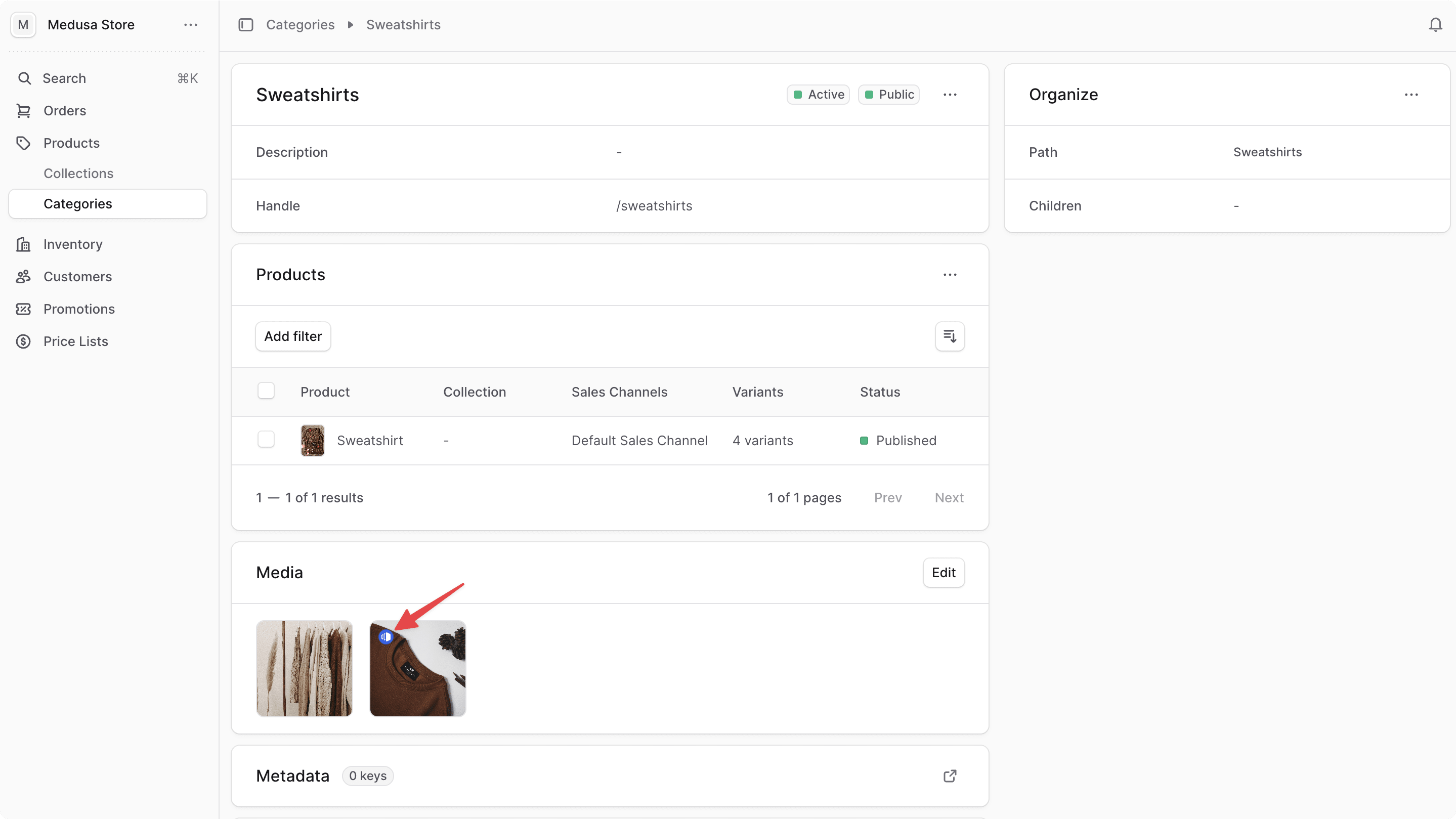 Media widget showing updated thumbnail