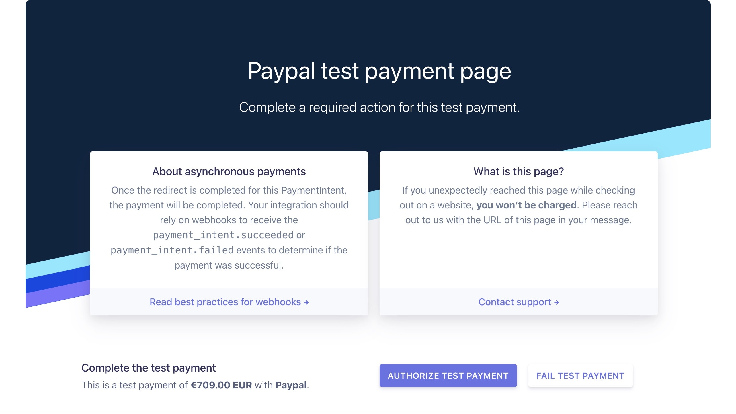 Example of handling payment through PayPal