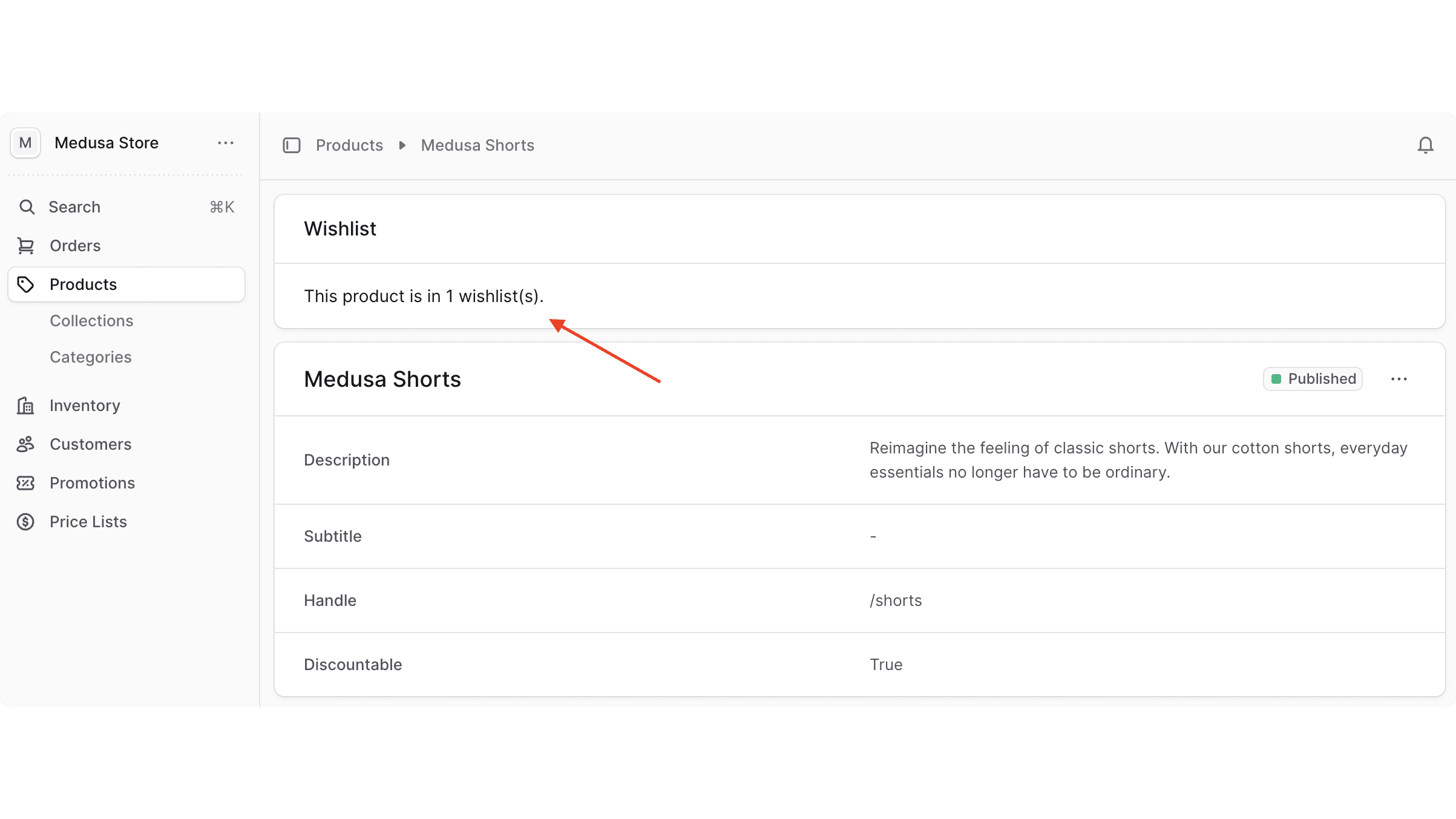 The widget is shown at the top of the product page before other sections