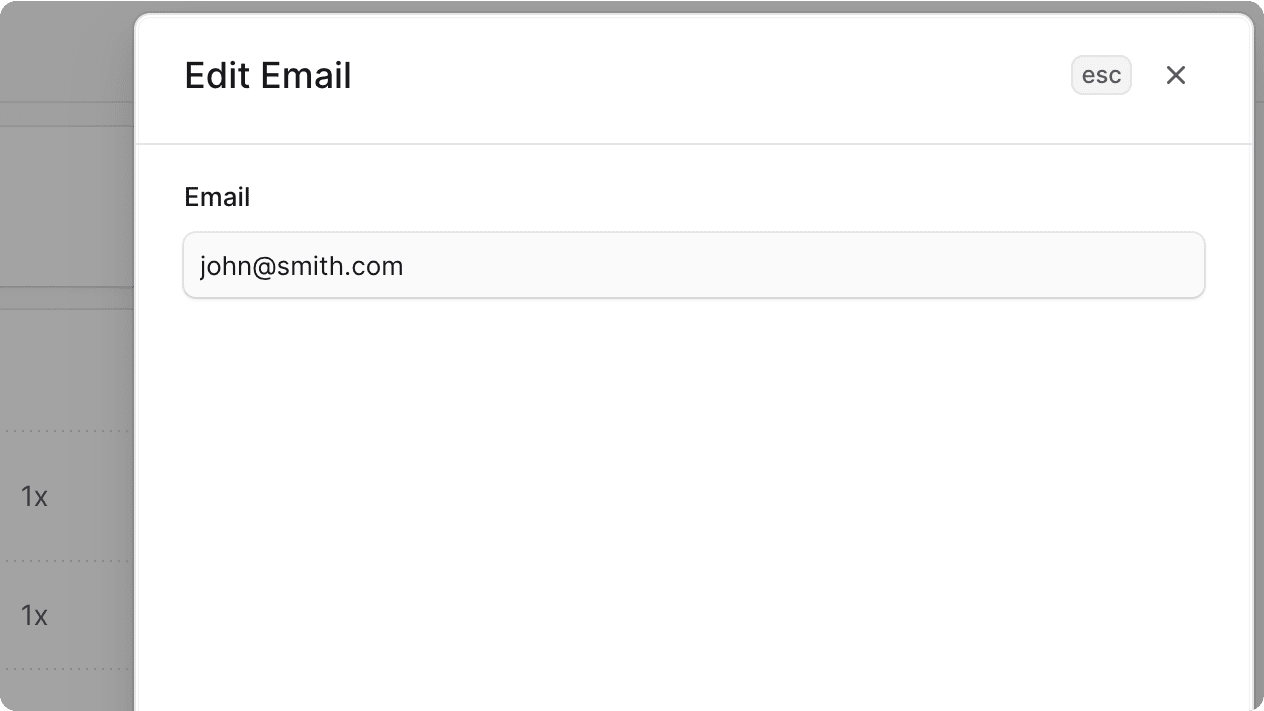Edit email in draft order form