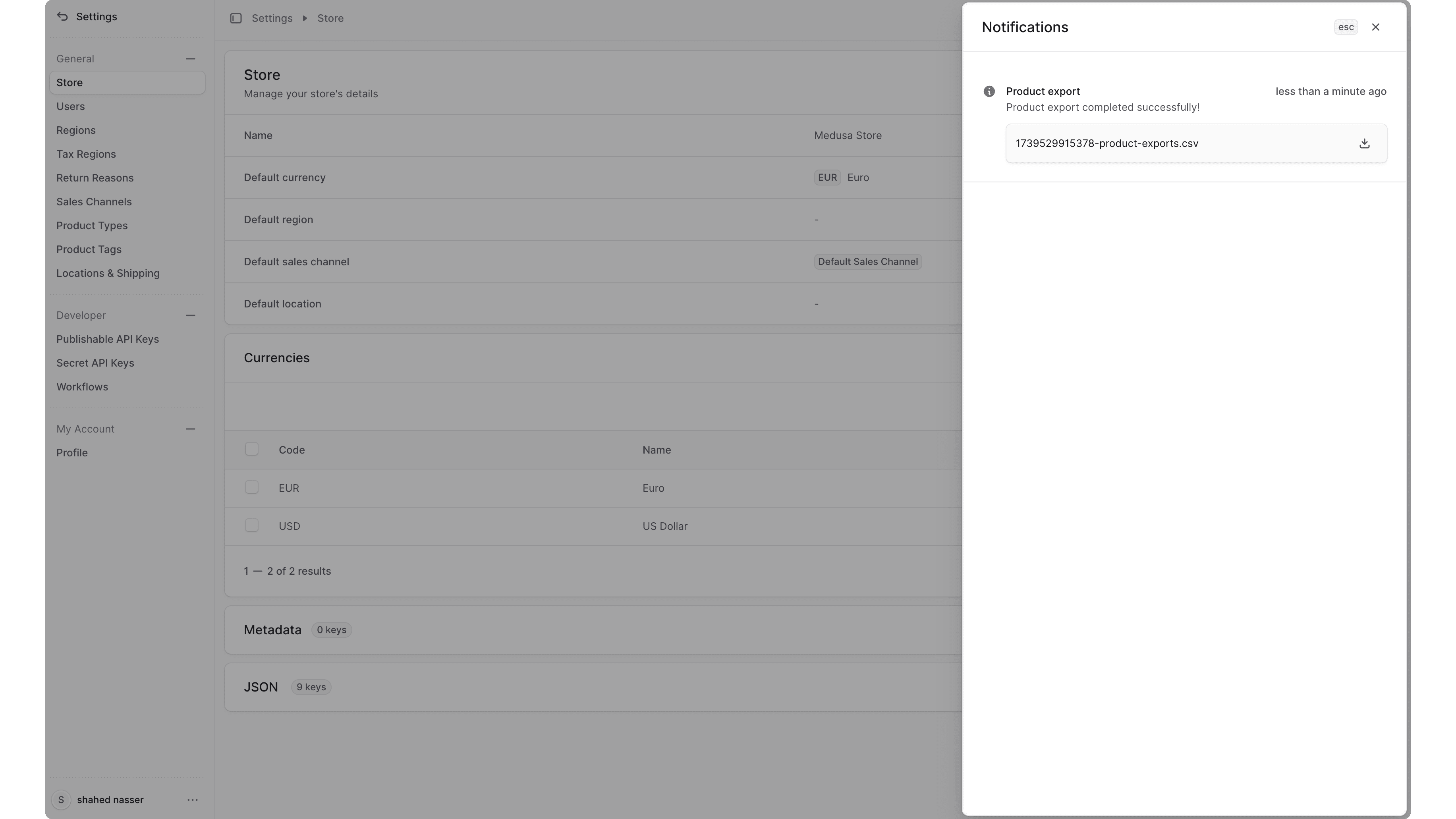 Notifications Window