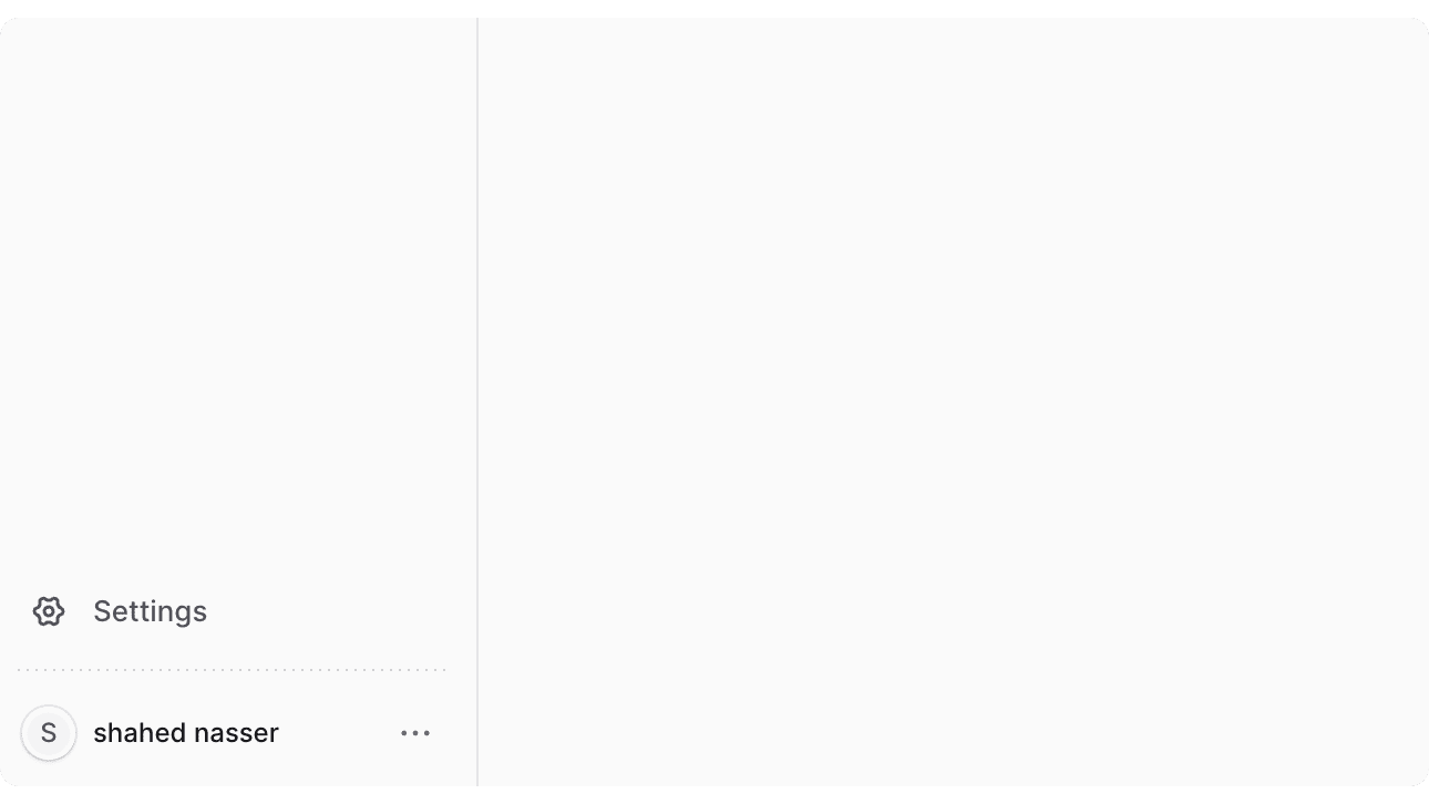 Settings and profile