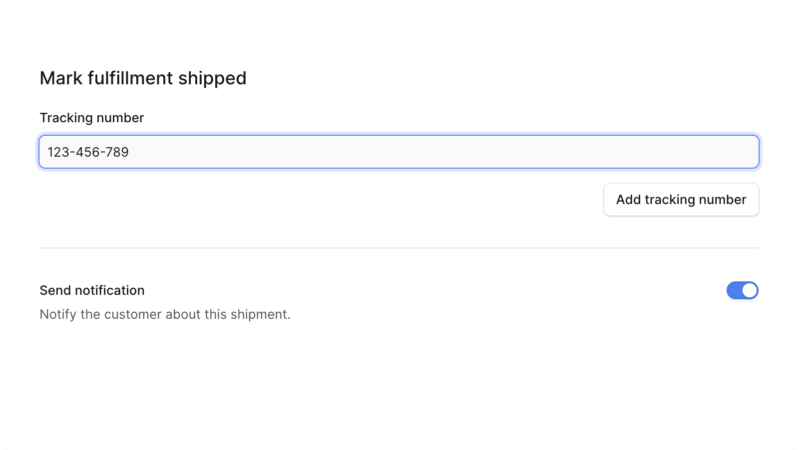 Shipment Form