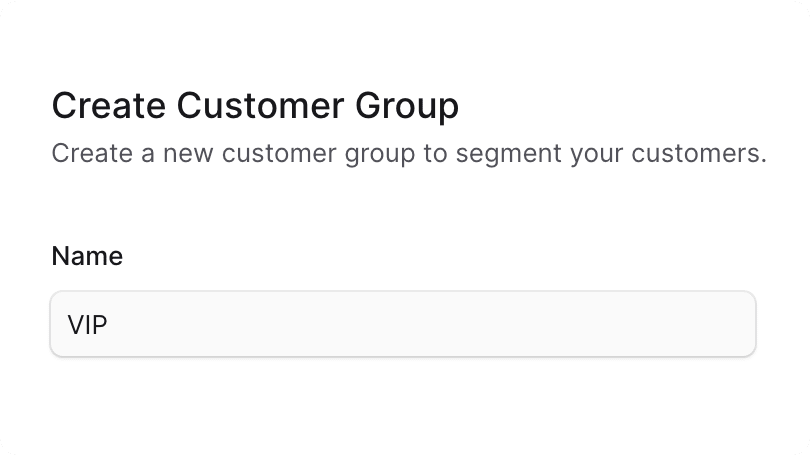 Create customer group form