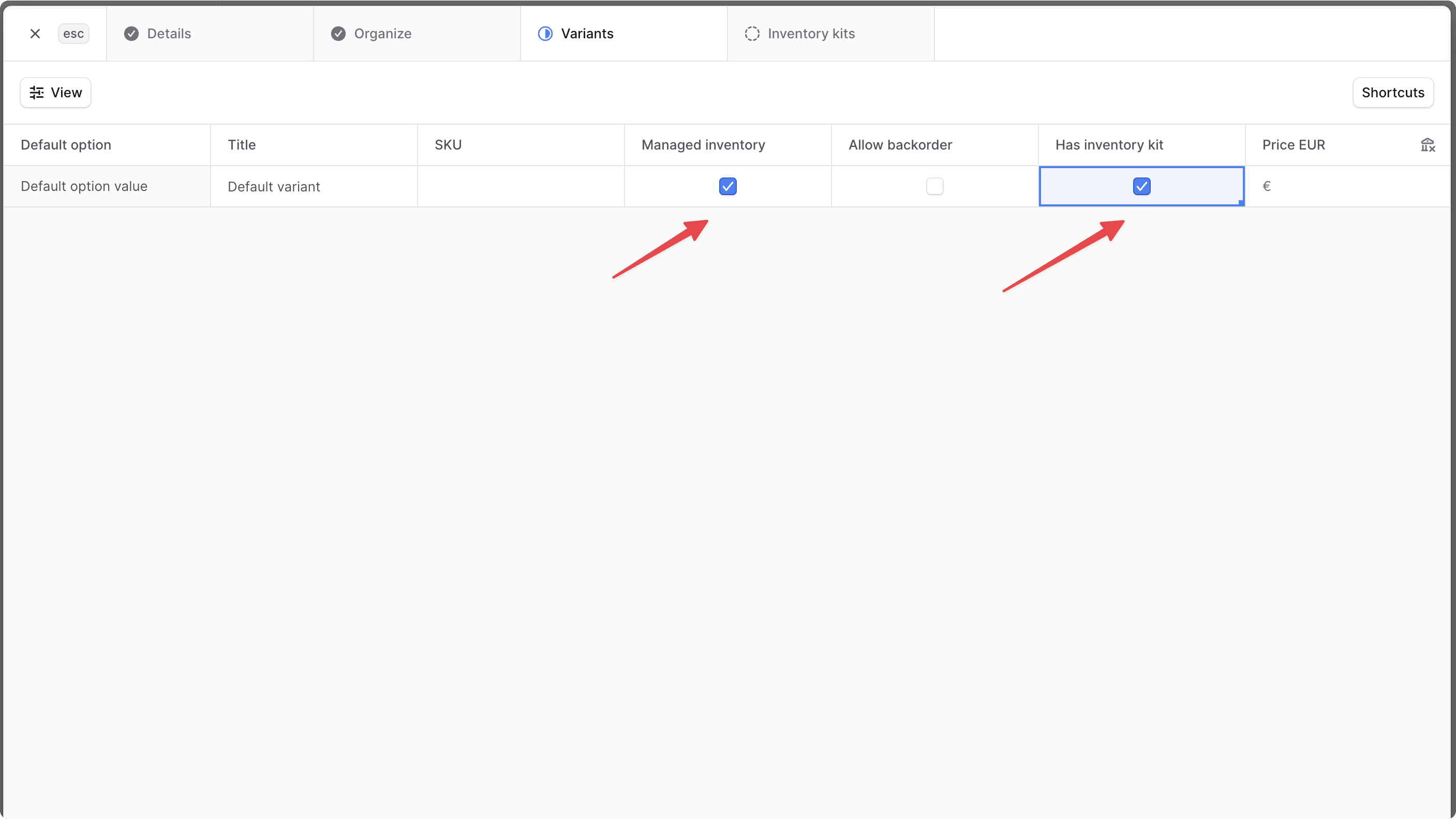 Enable has inventory kit