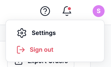 Quick Actions Dropdown
