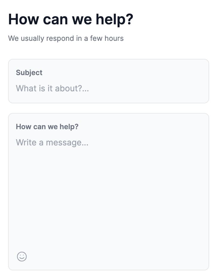 Get Help Form