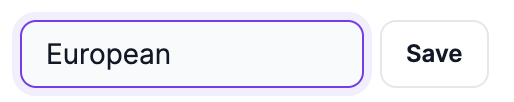 Saved Quick filters