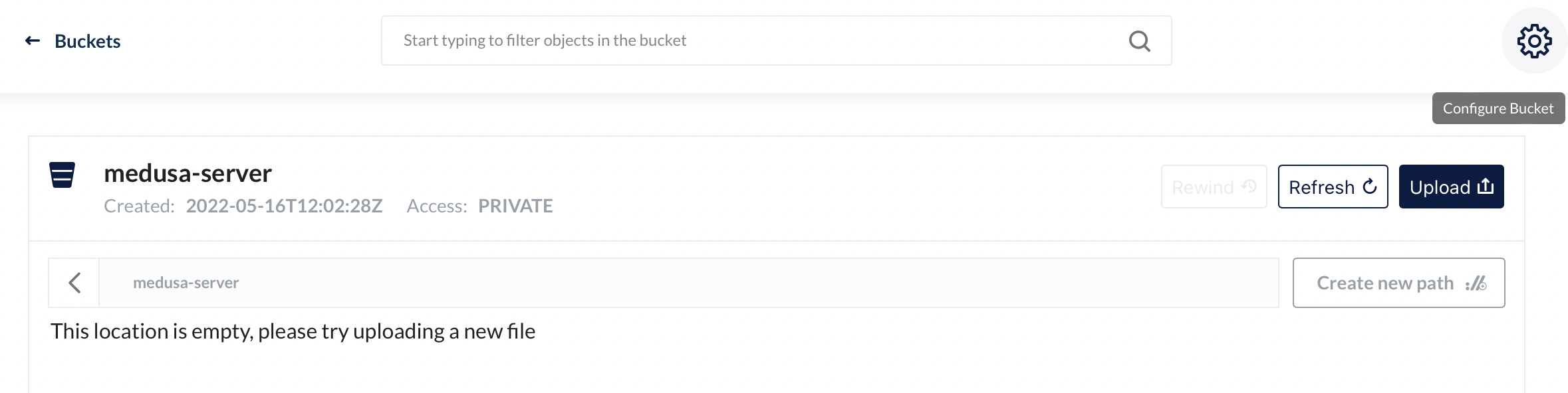 Configure Bucket