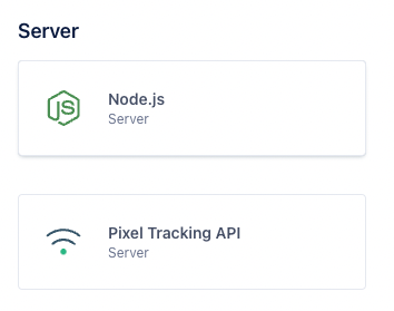 Choose Node.js under the Server category