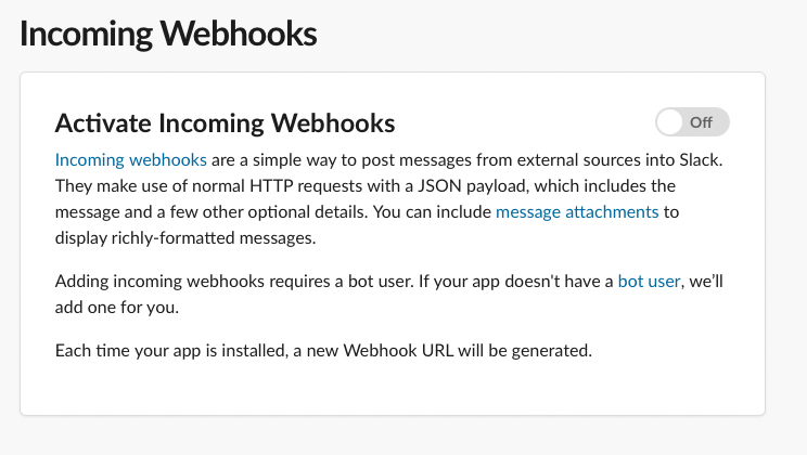 Incoming Webhooks