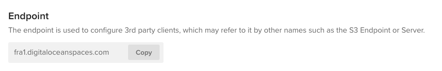 Endpoint can be found on the Settings tab in the Space's page