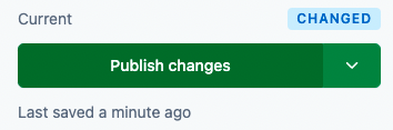 Click on the Publish changes button at the right