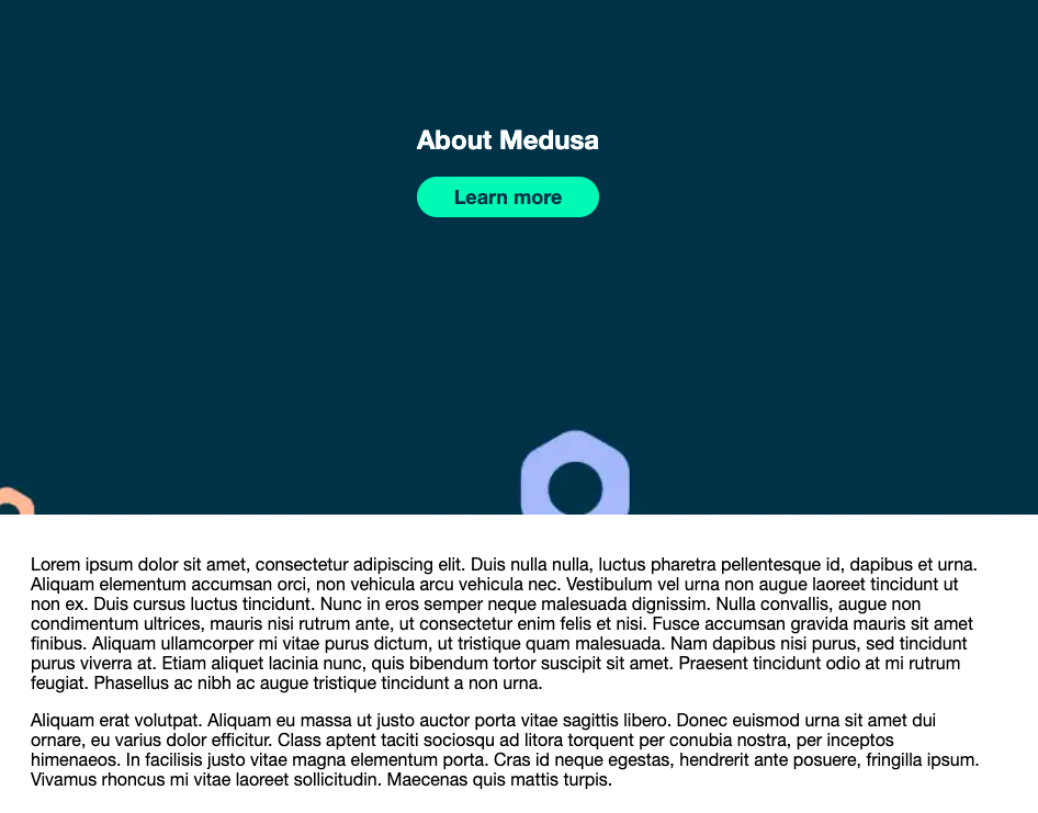 Rich Text content you added to the about page should be visible now