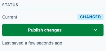 Click on the publish changes button on the right