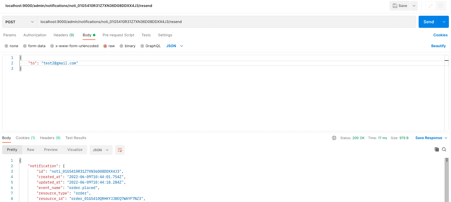Resend Notifications Request