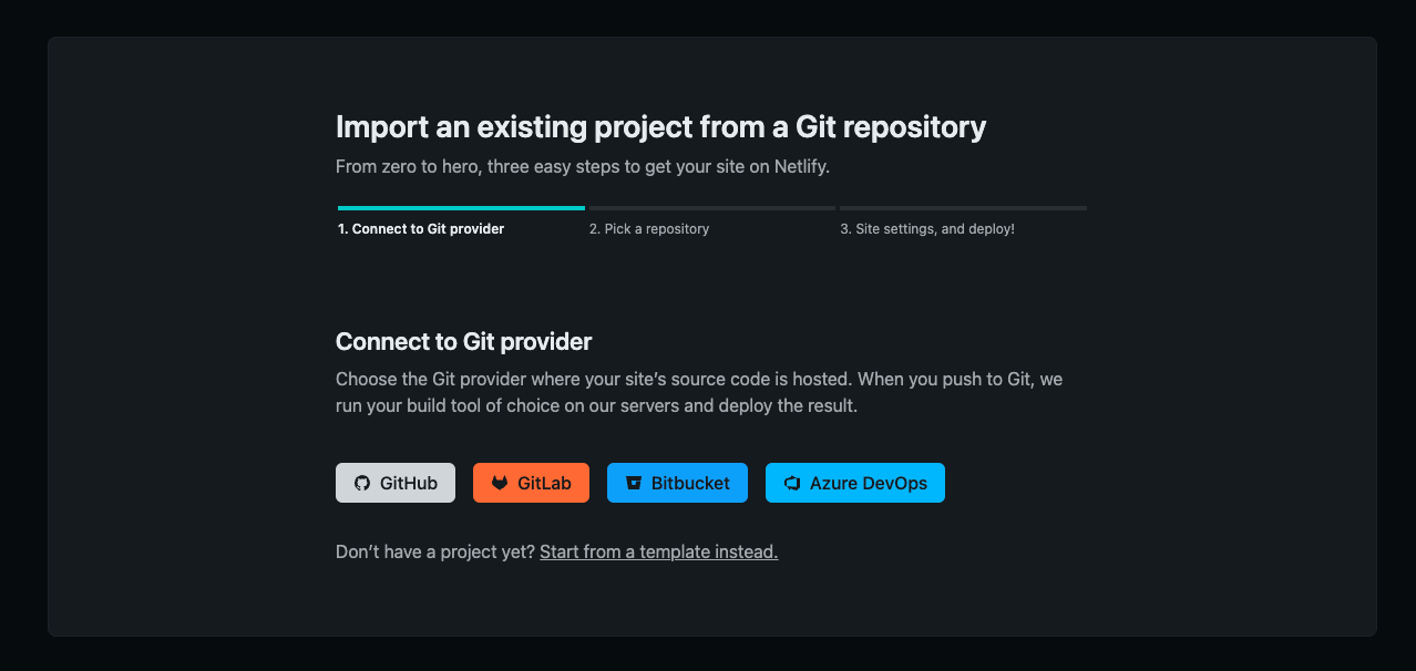 Connect Git Provider