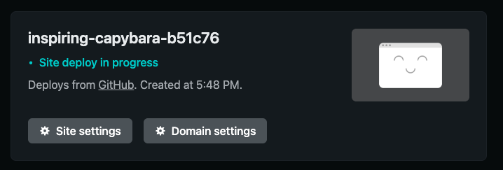 Site Deployment Progress