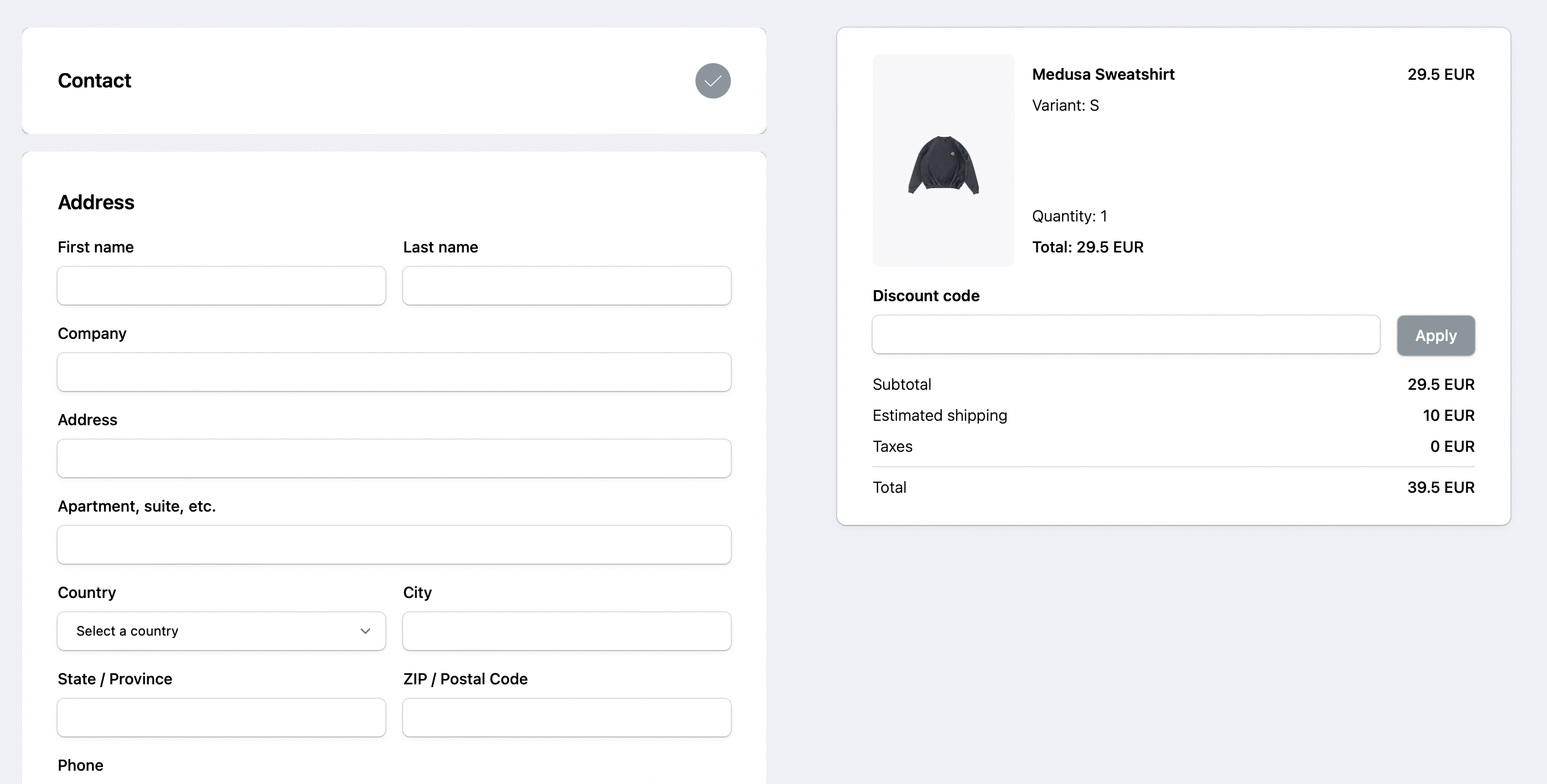 One-Page Checkout