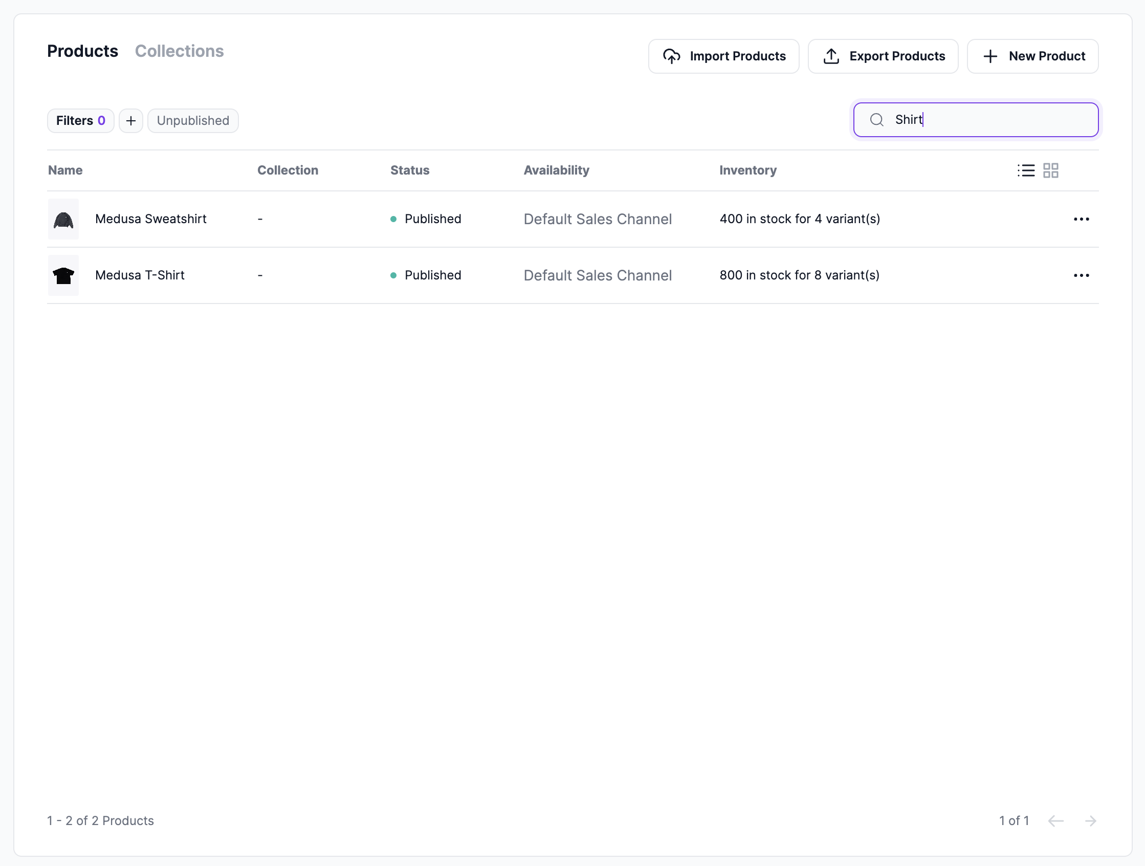 Search items in a list