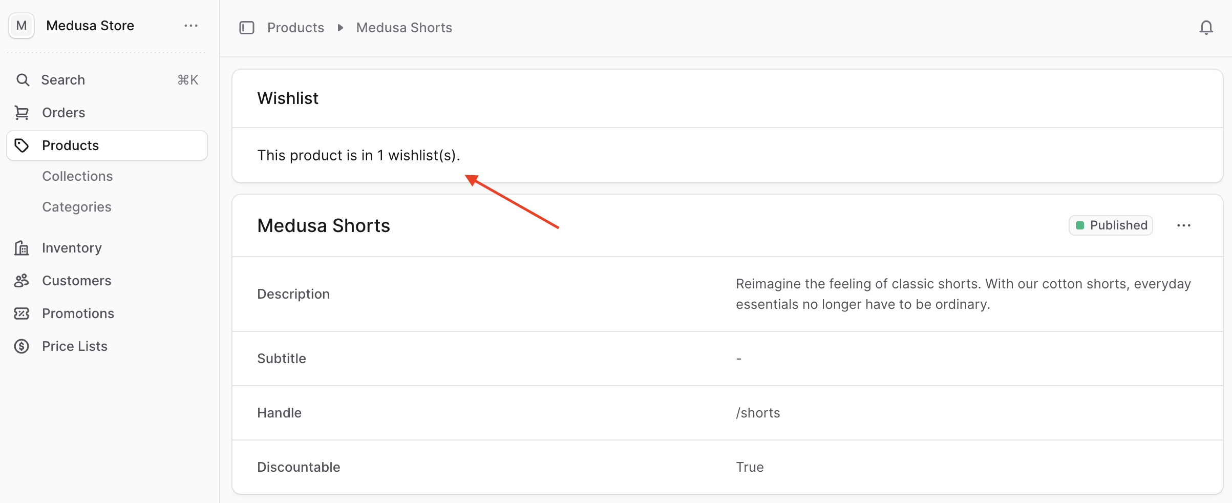The widget is shown at the top of the product page before other sections