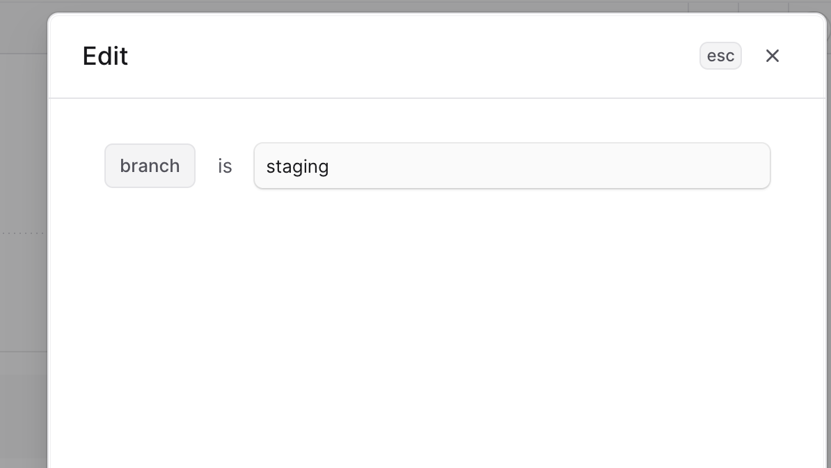 Change environment branch in the environment's settings tab