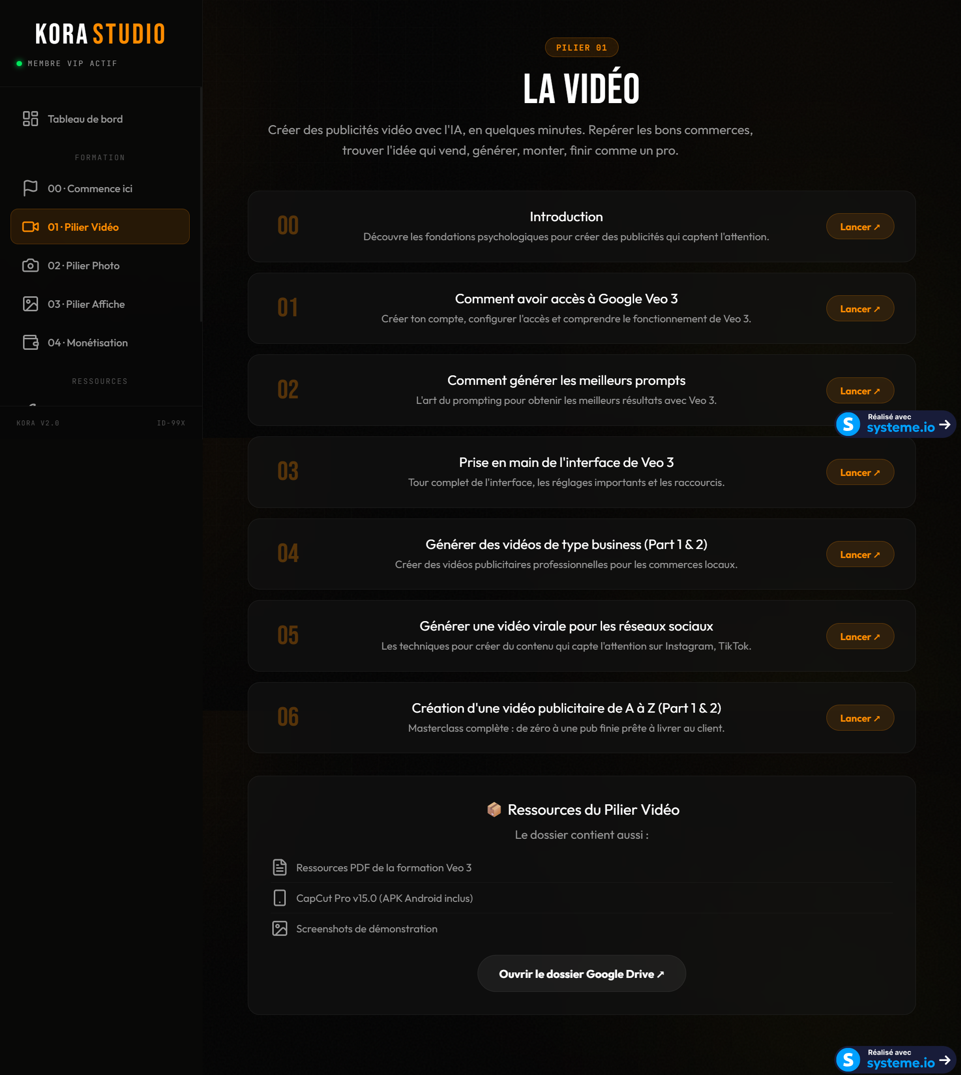 Pilier Vidéo