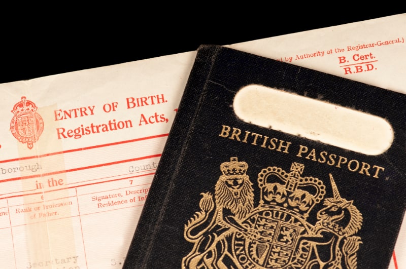 British Birth Certificate