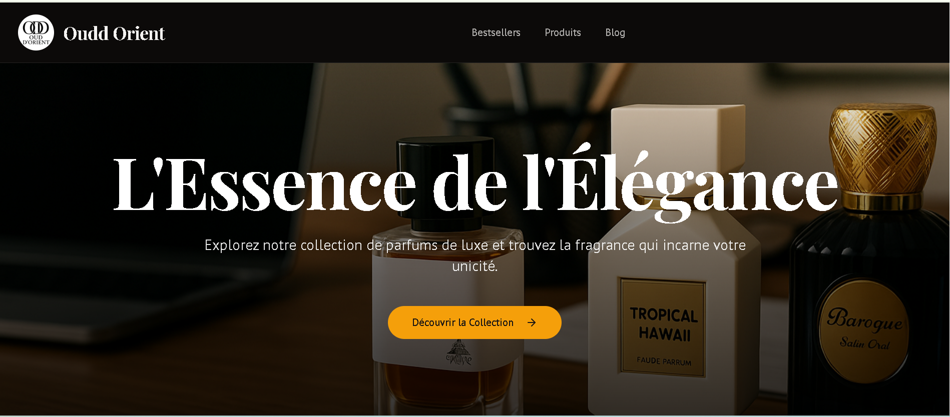Site e-commerce pour un commerçant marocain spécialisé dans la vente de parfums, avec des solutions de paiement intégrées comme Stripe et PayPal.