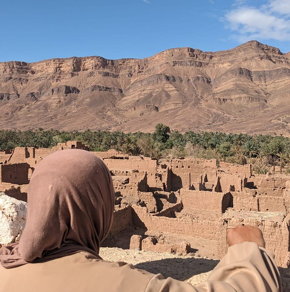 A view of the remote village of Timiderte in the High Atlas mountains.