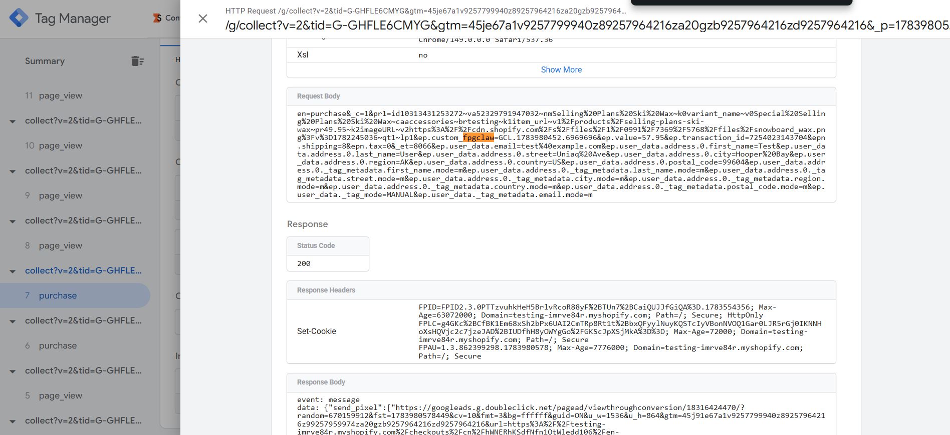 Enhanced Conversions setup with hashed customer data