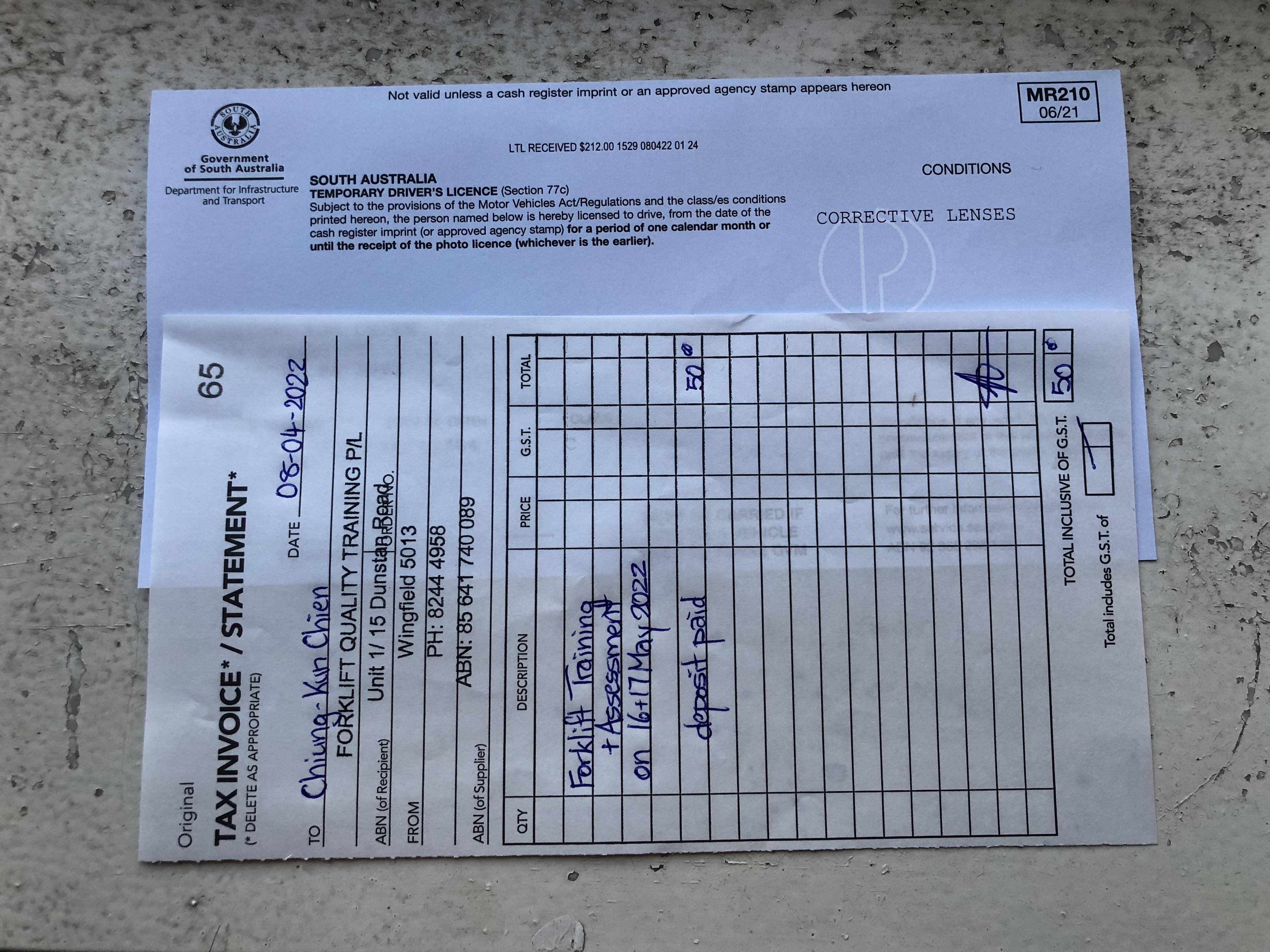 臨時駕照&堆高機報名名細