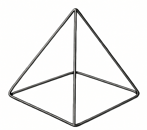 Bạn An có một đoạn dây thép dài $16$ $dm$ muốn uốn thành một kim tự tháp có dạng chóp tứ giác đều (đoạn dây thép được uốn thành 4 cạnh bên và 4 cạnh đáy của kim tự tháp) 1 de thi toan online