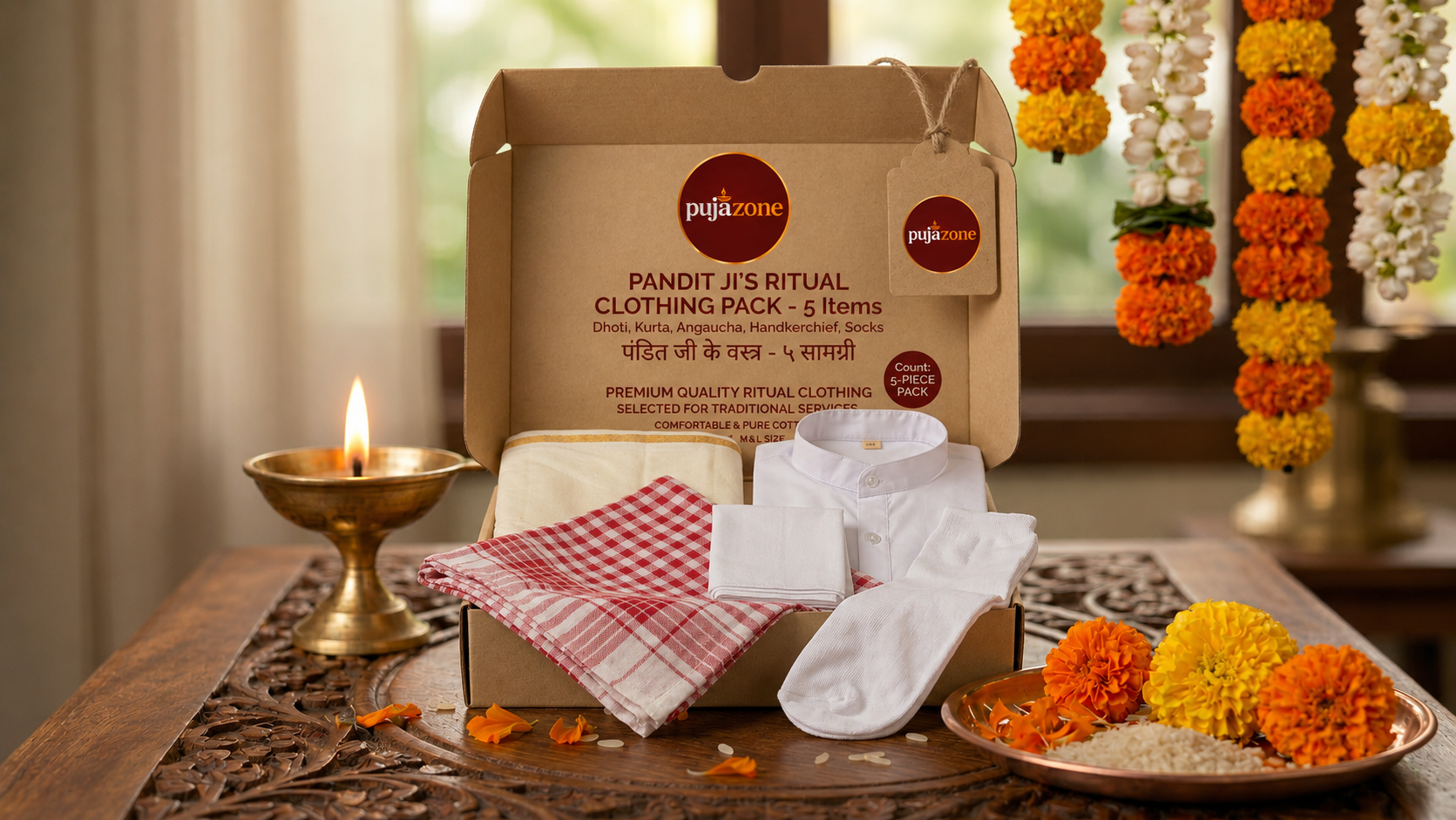 Pandit Ji Vastra Set (5 Items)