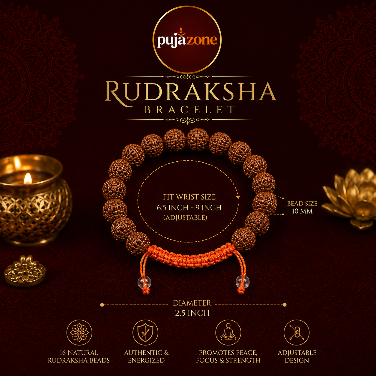 Certified Rudraksha Bracelet