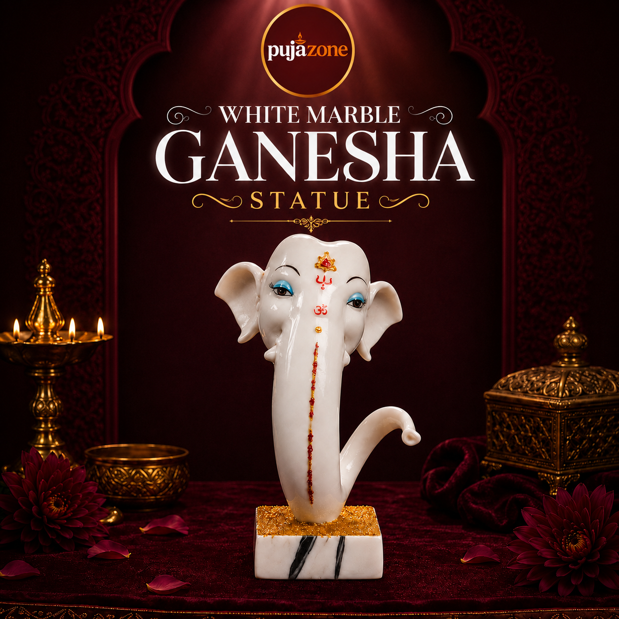 White Marble Ganesha Statue