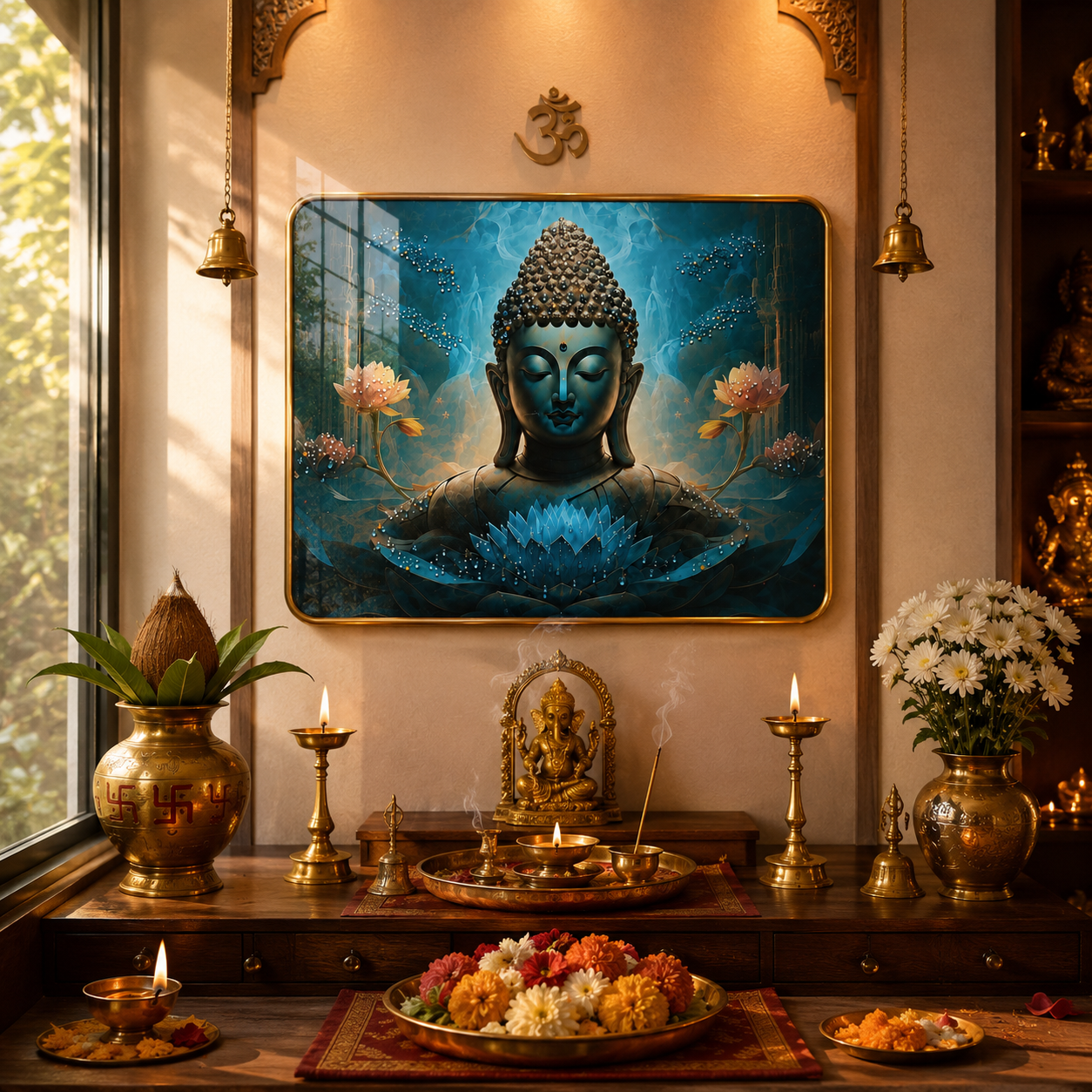 Bubble Crystal Buddha Frame