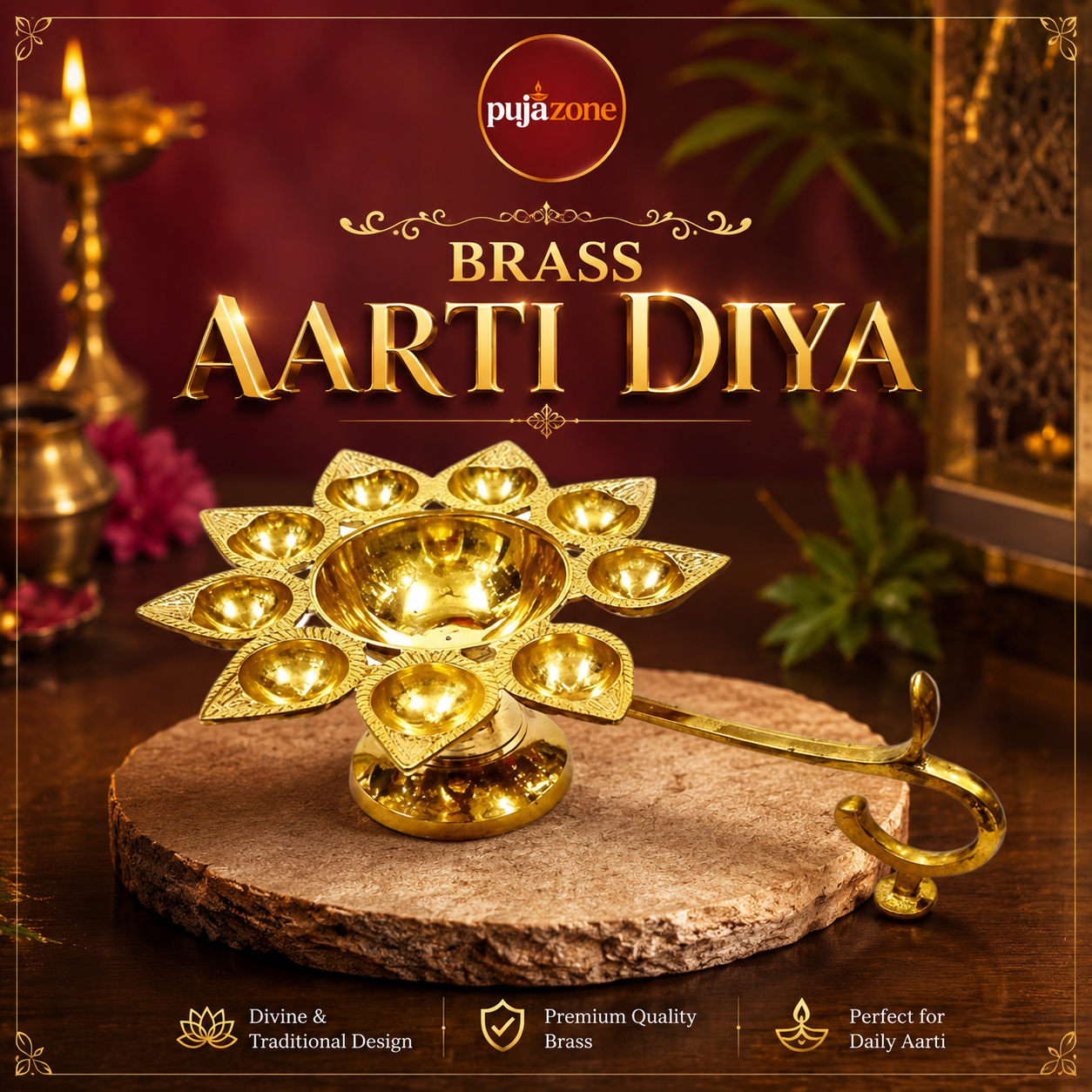 Brass Aarti Diya