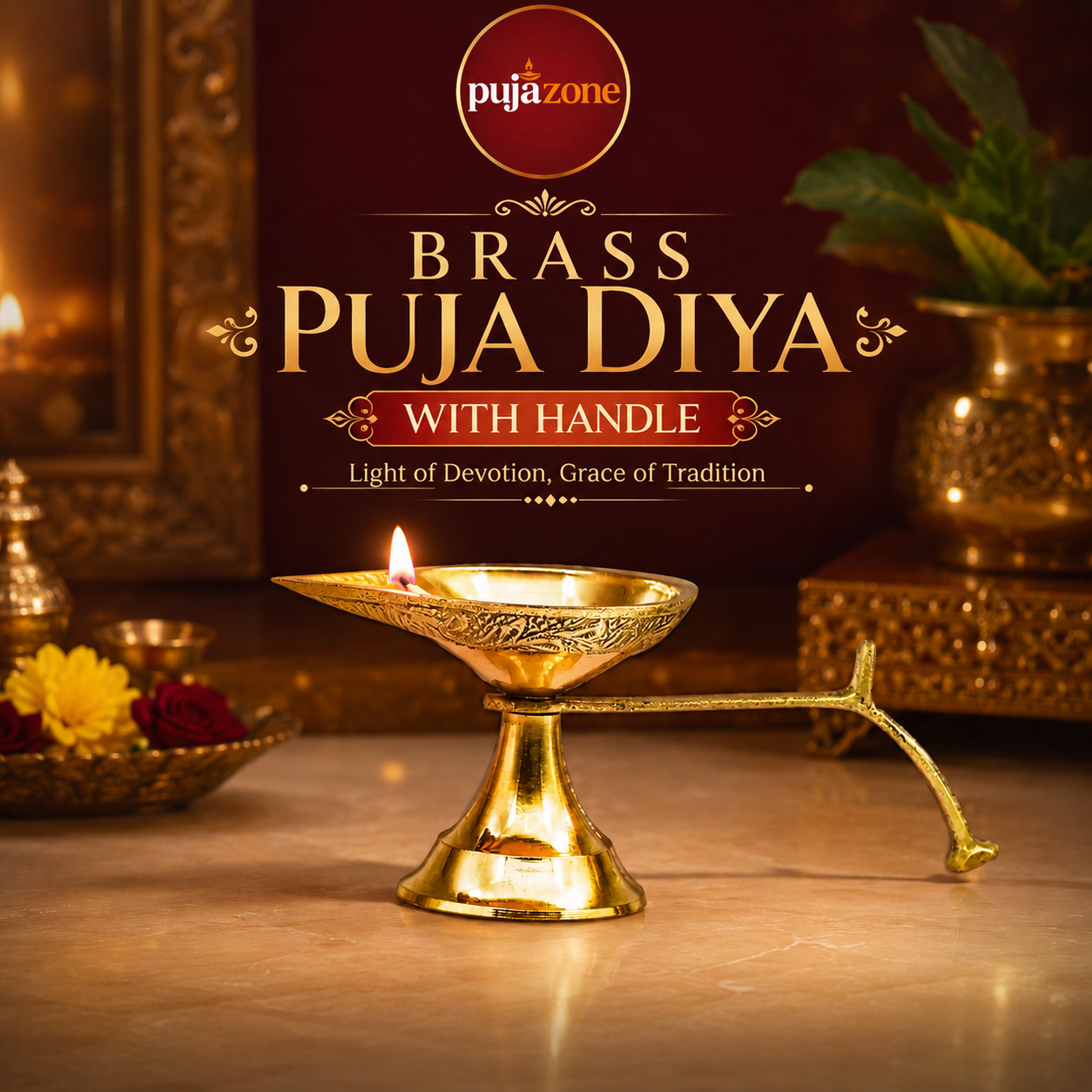 Brass Puja Diya