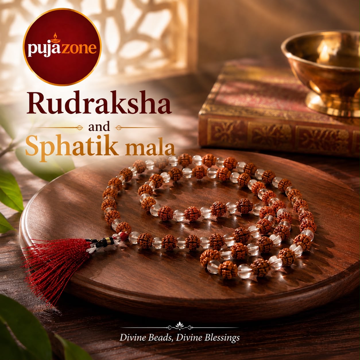 Rudraksha & Sphatik Mala