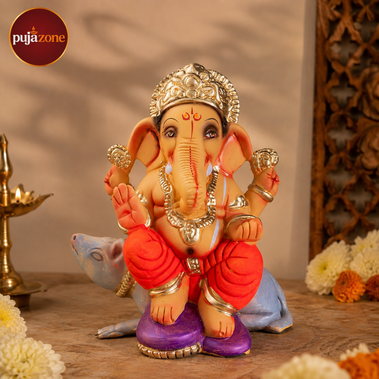 Mushak Vahan Ganesha Idol 